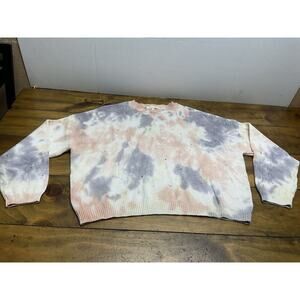 Gilded Intent Tie Dye Holes Ripped Sweater Women's Size Small Grunge Boho Chic